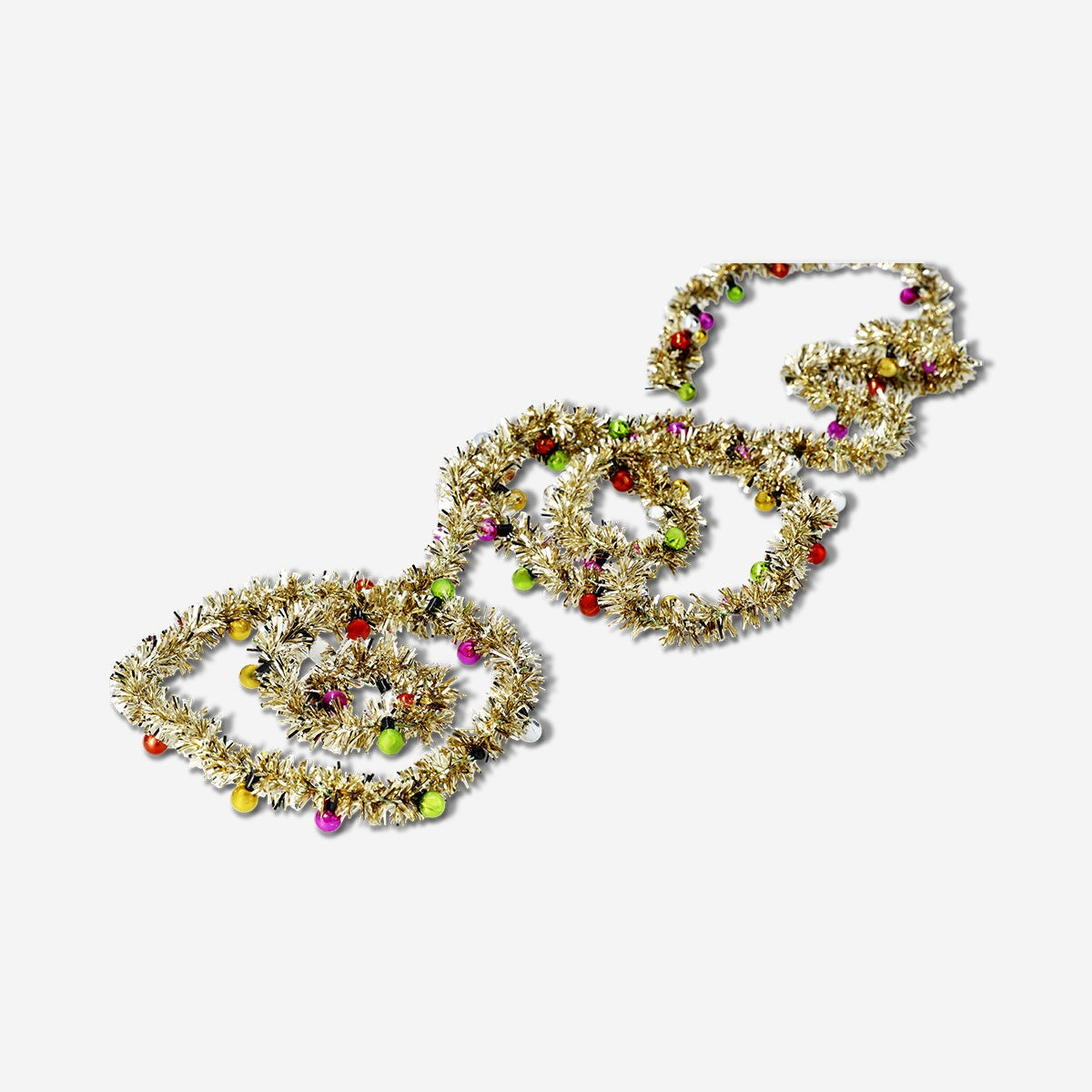 Gold tinsel ribbon with baubles - 2 m Office Flying Tiger Copenhagen 