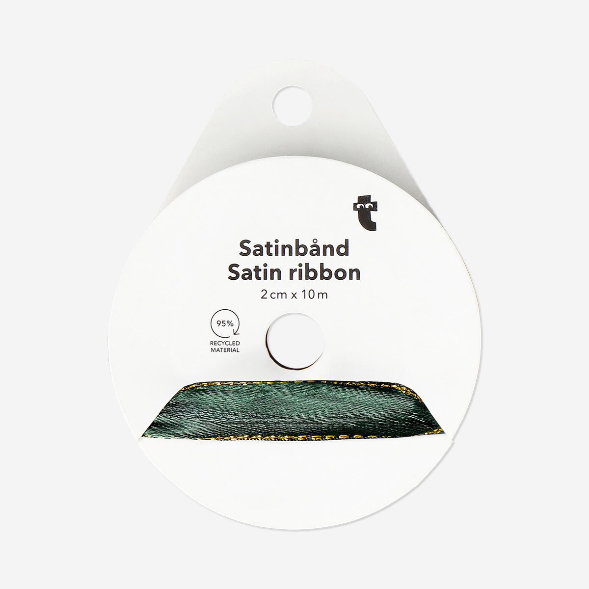 Green satin ribbon - 10 m Office Flying Tiger Copenhagen 