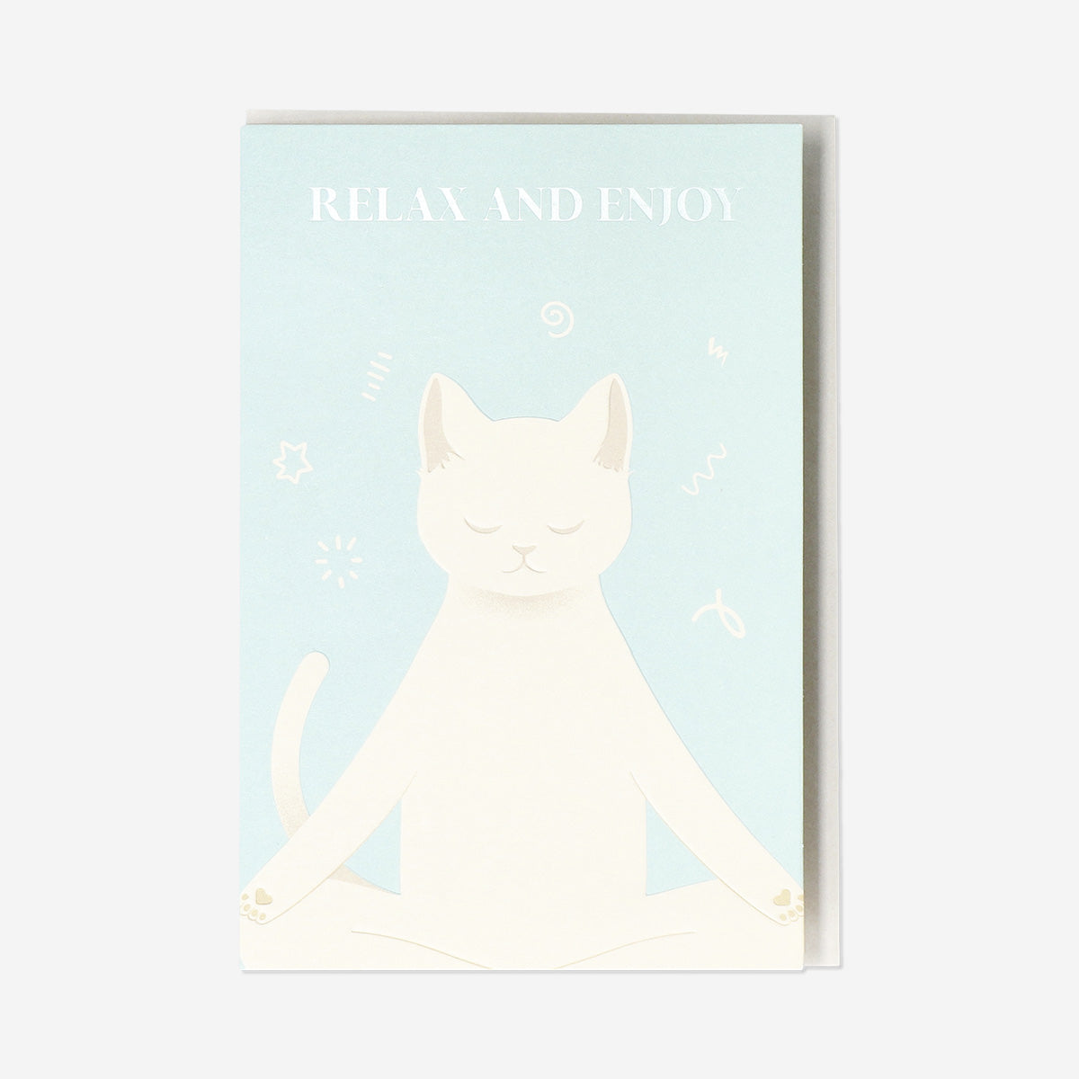 Greetings card with cat