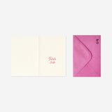 Grußkarte mit Herz und Frosch