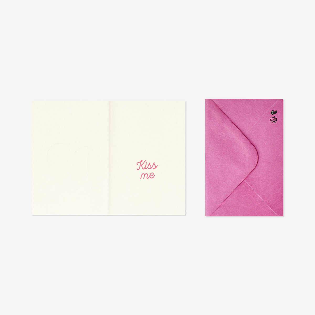 Grußkarte mit Herz und Frosch