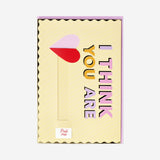 Greetings card with pull mechanism