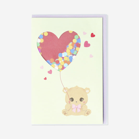 Greetings card with teddy bear
