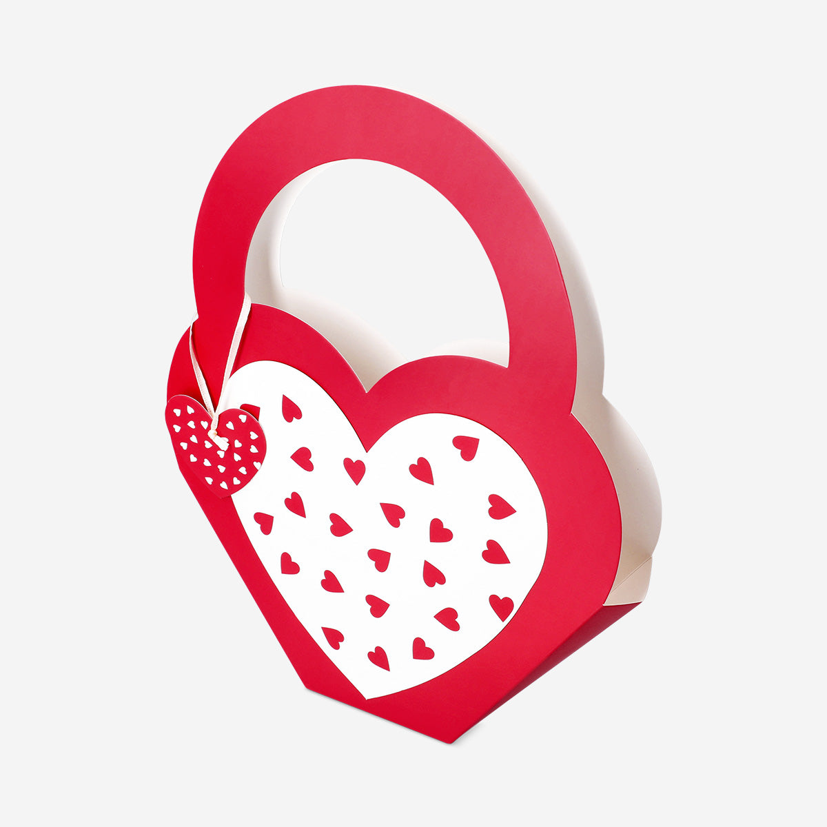 Heart gift bag with wide handle