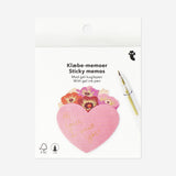 Heart sticky notes with gold gel pen
