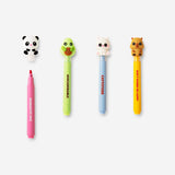Highlighters with animal toppers - 4 pcs Office Flying Tiger Copenhagen 
