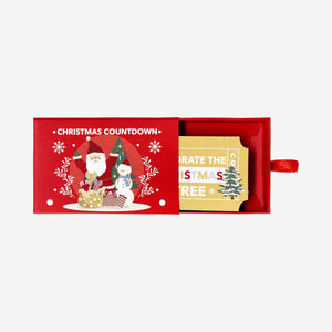 Set of 12 Flying Tiger Copenhagen holiday vouchers for office use, featuring colorful designs and festive themes.