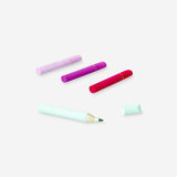 Set of four lipstick-shaped highlighters by Flying Tiger Copenhagen, ideal for office use and vibrant color highlighting.