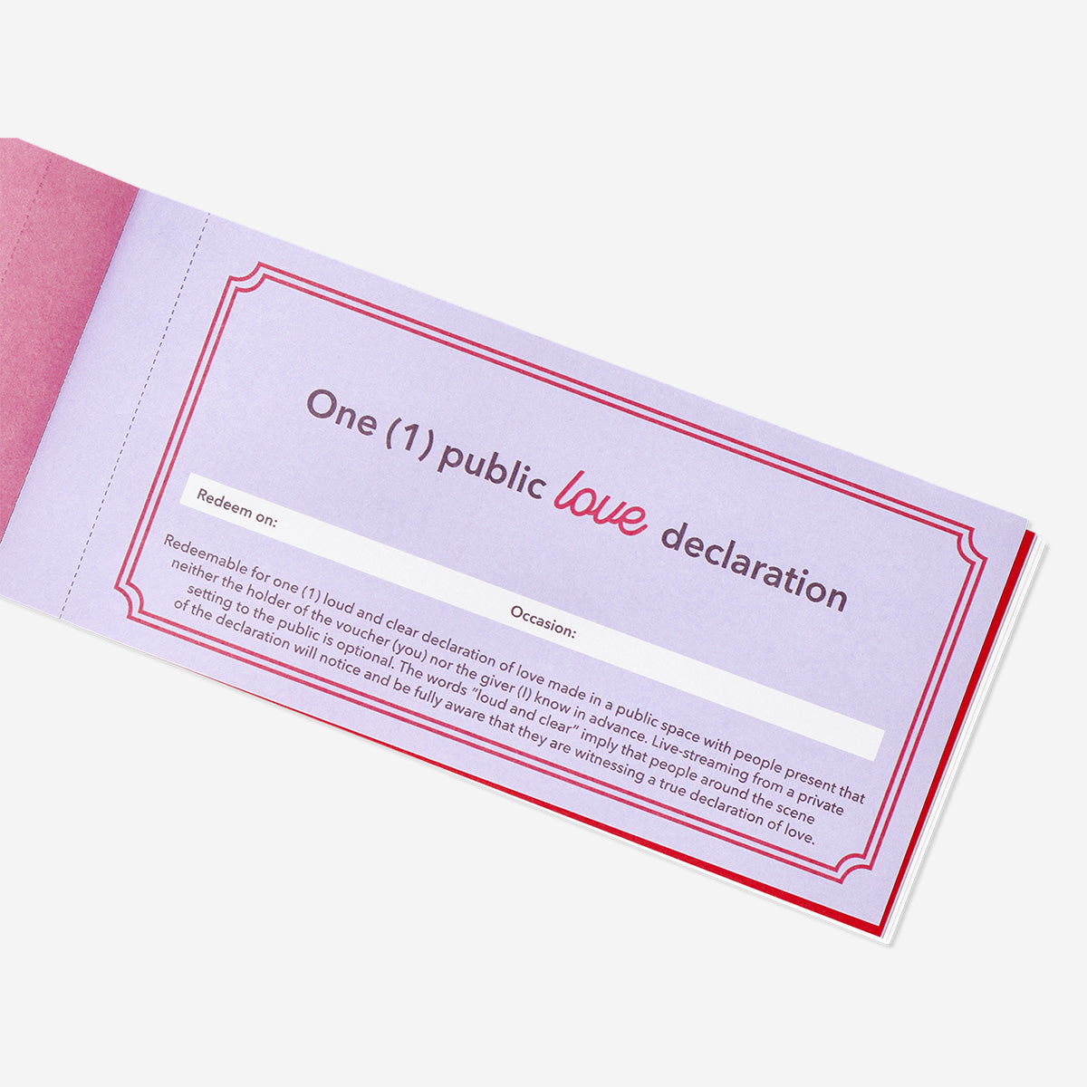 Love vouchers - English