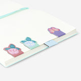 Magnetic hydrangea and butterfly bookmarks - 4 pcs