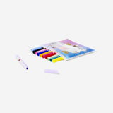Set of 12 Flying Tiger Copenhagen office markers with colorful animal icon designs for organization and creative writing.