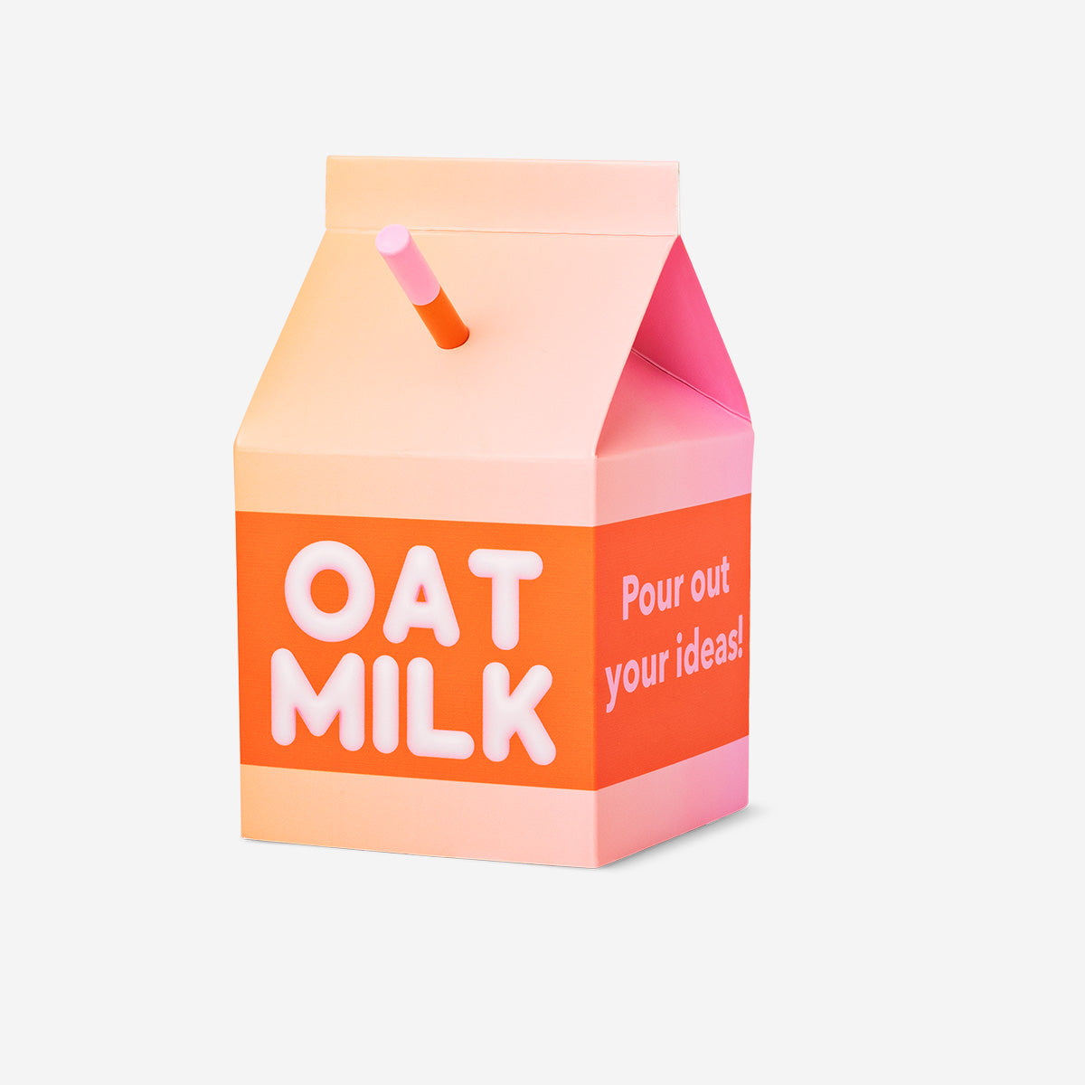 Milk carton memo pad with pencil