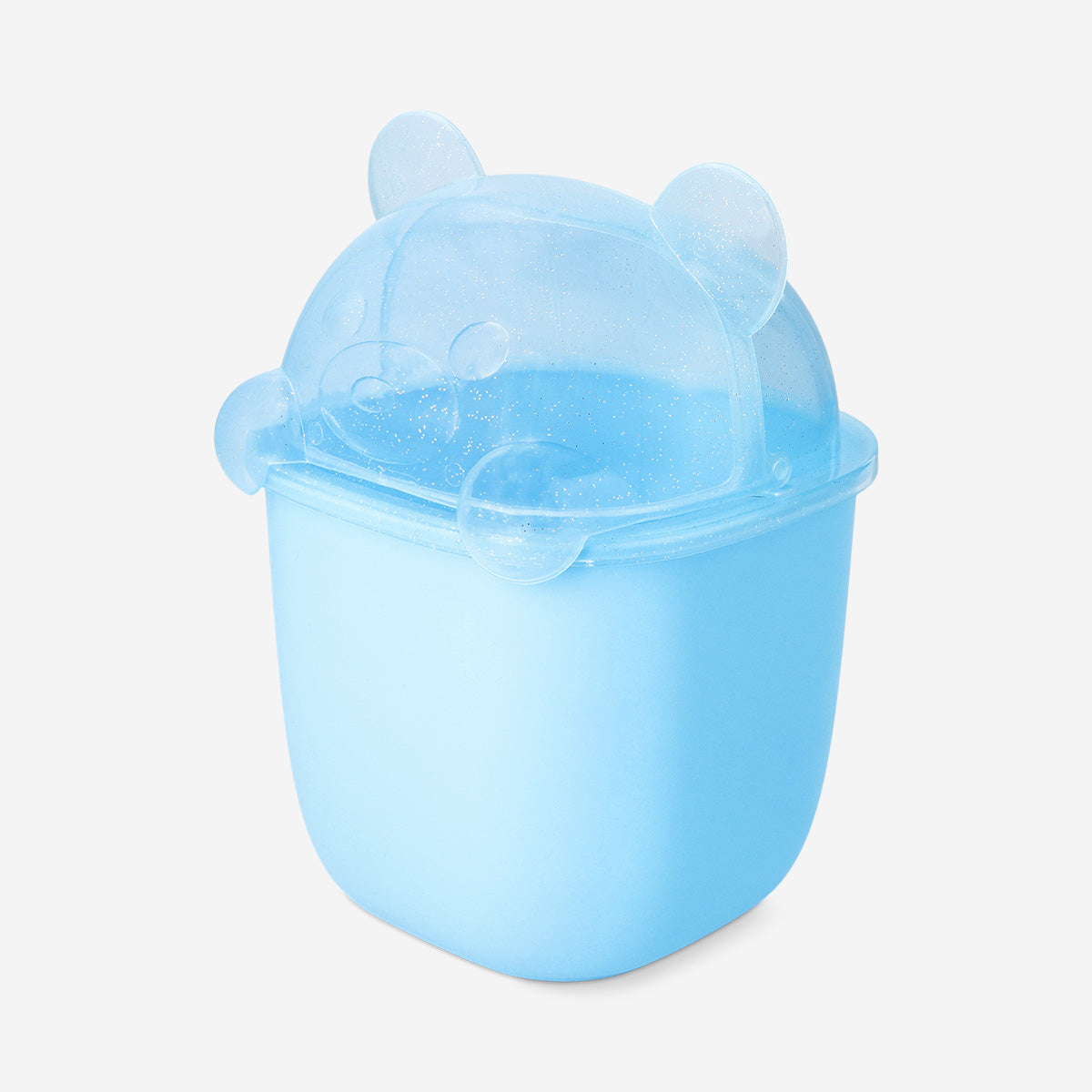 Mini blue bear push bin