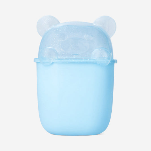 Mini blue bear push bin