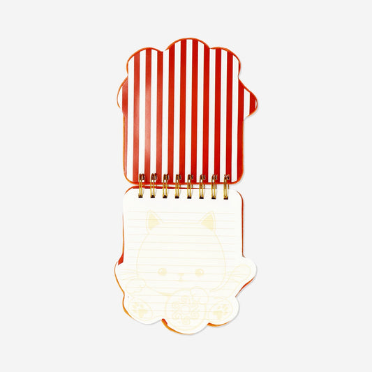 Bloc de notas con funda de polar de gato