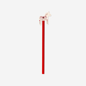 Office pencil from Flying Tiger Copenhagen with a wooden horse eraser topper, ideal for writing and drawing.