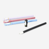Set of four Penguin-shaped gel ink pens from Flying Tiger Copenhagen, colorful office stationery for writing and decorating.