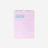 Pink monthly calendar for hanging office Flying Tiger Copenhagen 