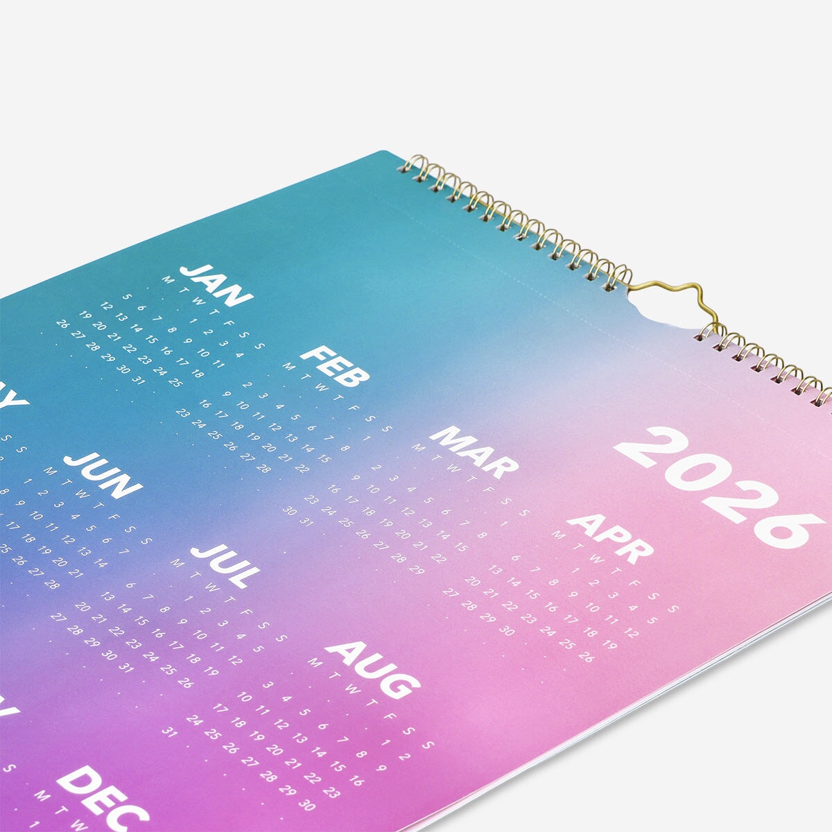 Pink monthly calendar for hanging office Flying Tiger Copenhagen 