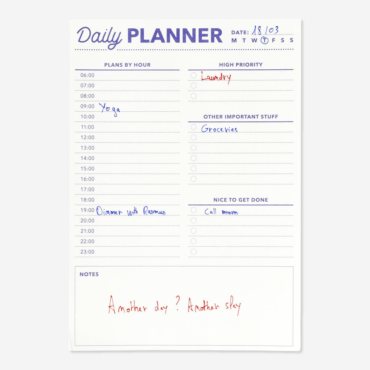 Planner pad. A5 Office Flying Tiger Copenhagen 
