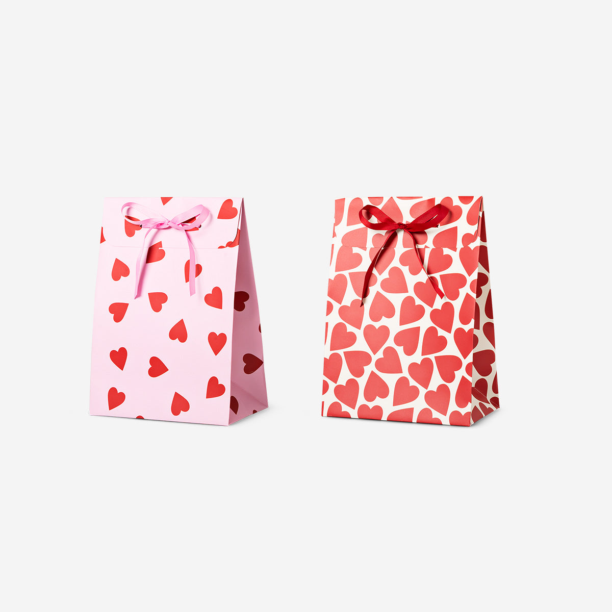 Pop up gift bags with hearts - 2 pcs