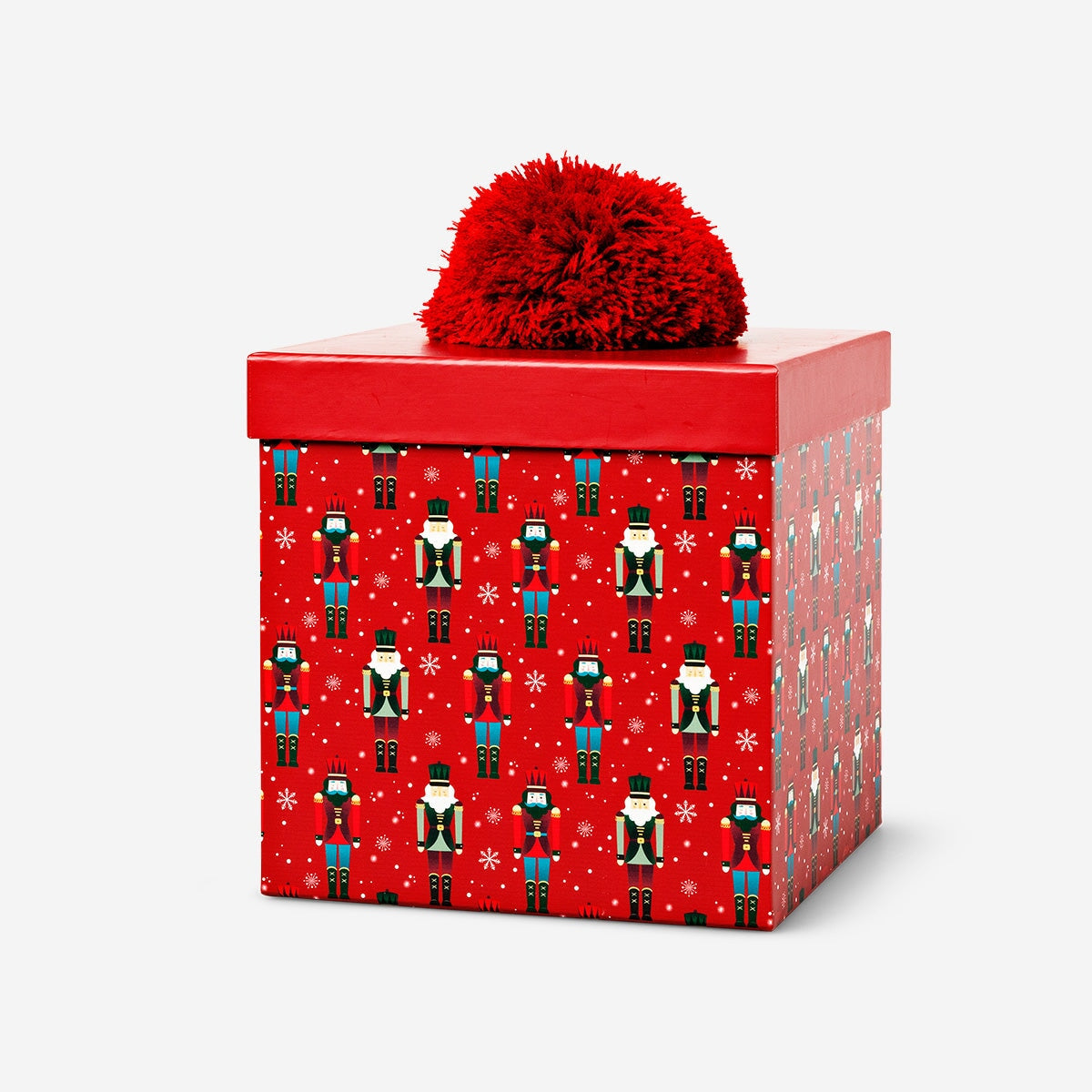 Red gift box with nutcracker motif - 16 cm Office Flying Tiger Copenhagen 