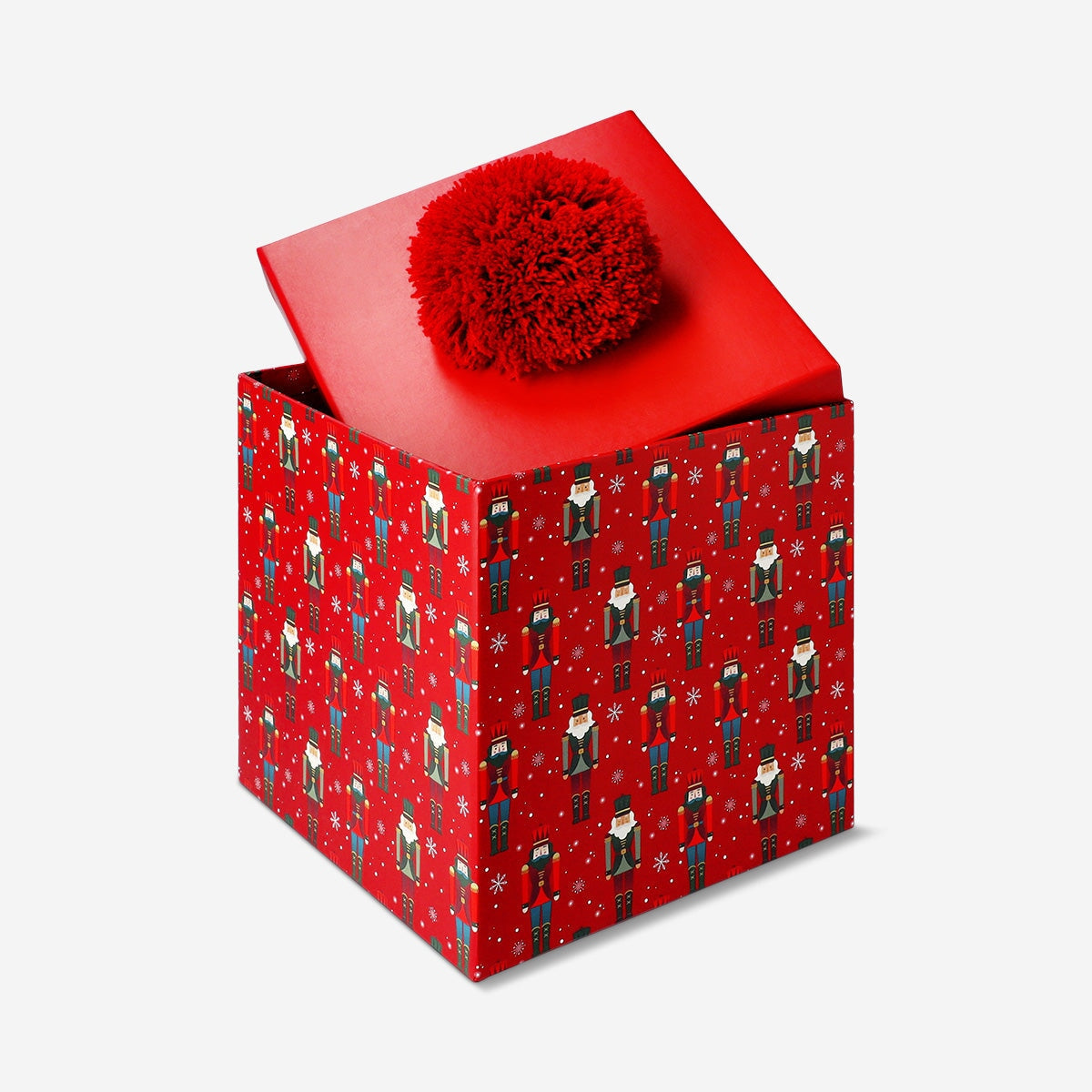 Red gift box with nutcracker motif - 16 cm Office Flying Tiger Copenhagen 