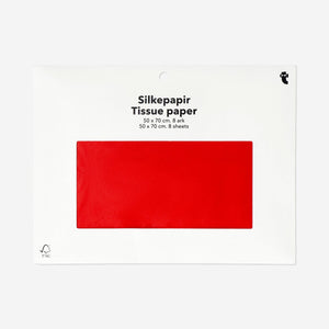 Set of 8 red tissue paper sheets for office or gift wrapping by Flying Tiger Copenhagen.