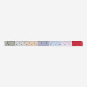 15 cm office ruler from Flying Tiger Copenhagen with clear measurement markings on a white background.