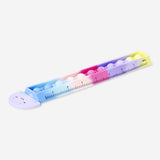 Flying Tiger Copenhagen Push Me Office Ruler, clear plastic with black measurement markings, ideal for desk use.
