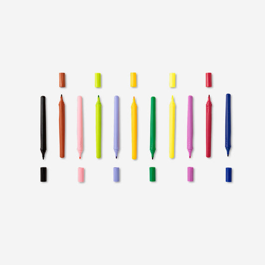 Set of dual felt-tip pens - 32 pcs
