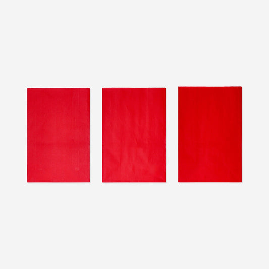Set di sacchetti regalo in carta rossa - 3 pz