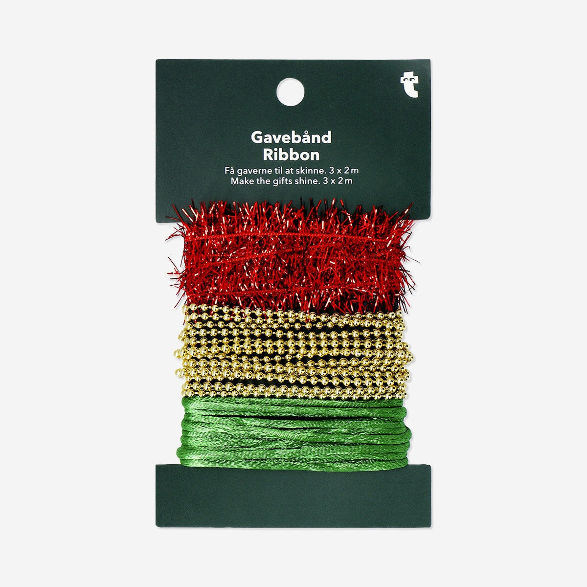 Set of textured gift ribbon - 3 pcs Office Flying Tiger Copenhagen 