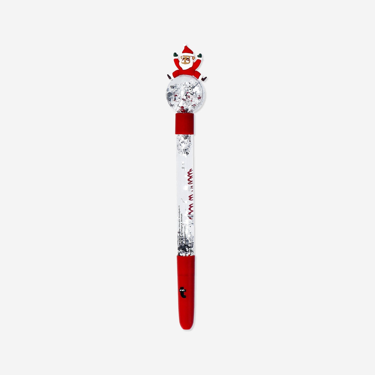 Snowglobe Santa ballpoint pen - Black ink Office Flying Tiger Copenhagen 