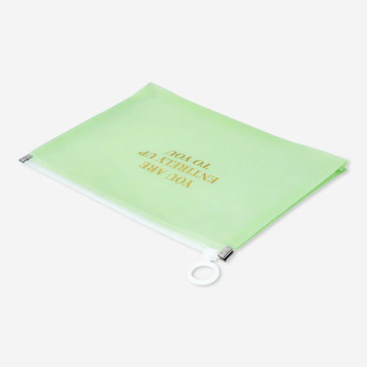 Soft green document folder - A5