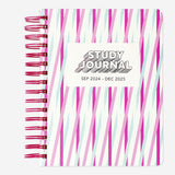 Striped study planner in English by Flying Tiger Copenhagen, designed for office use and organization.