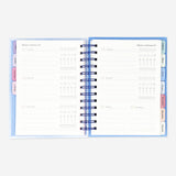Italian study planner from Flying Tiger Copenhagen, featuring an organized office design with daily and weekly planning pages.