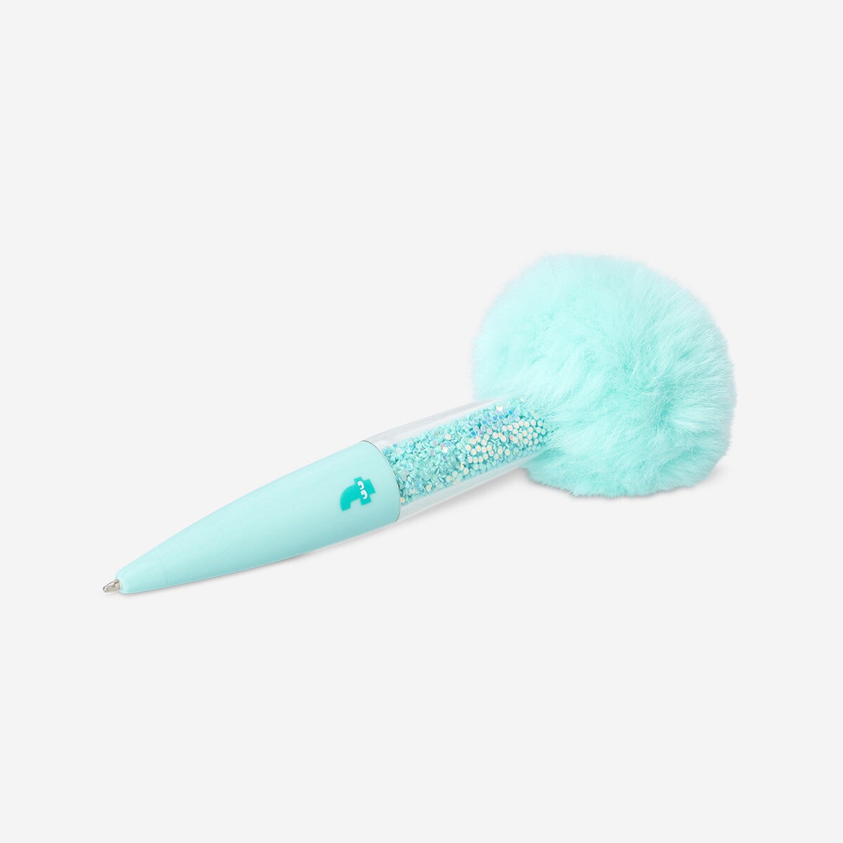 Turquoise ballpoint pen with plush top Office Flying Tiger Copenhagen 