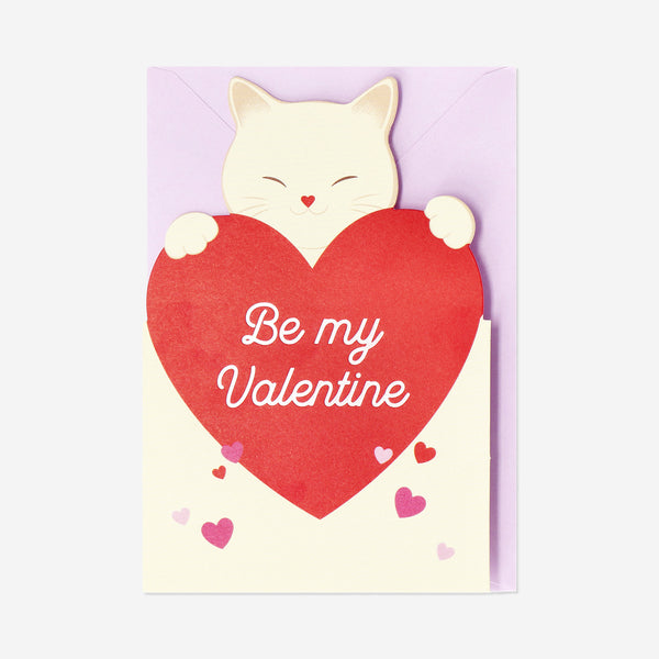 Biglietto San Valentino Gatto Divertente: Romantico E Spiritoso Con Busta Inclusa, 12,7x17,8 Cm