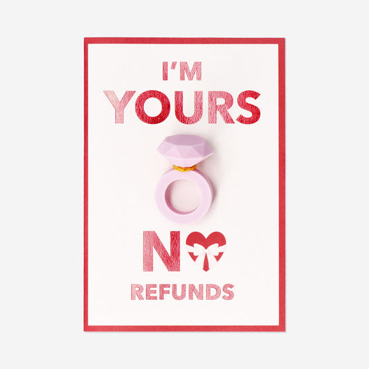 San Valentín tarjeta con anillo