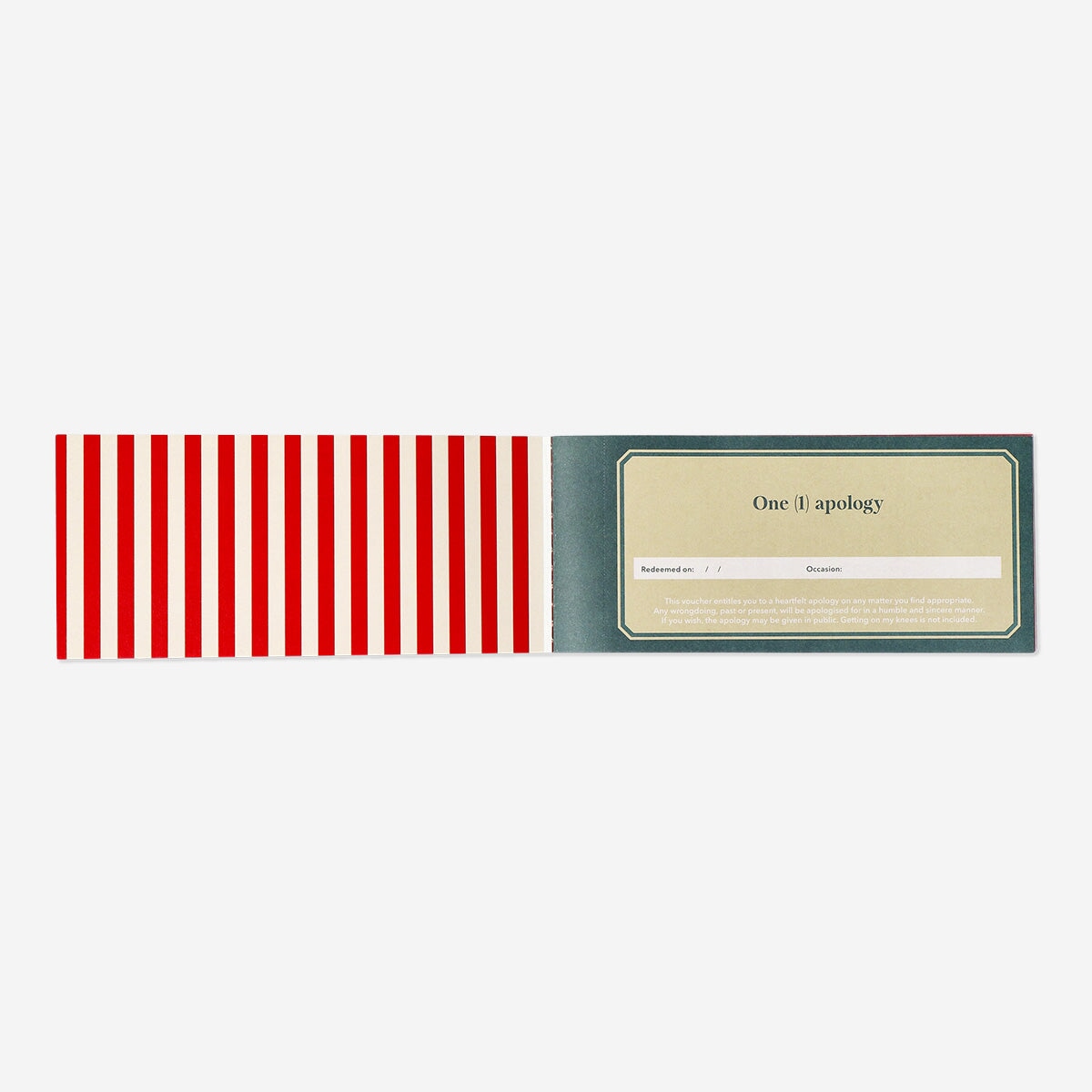 Twenty English vouchers for favours, designed for office use, by Flying Tiger Copenhagen.