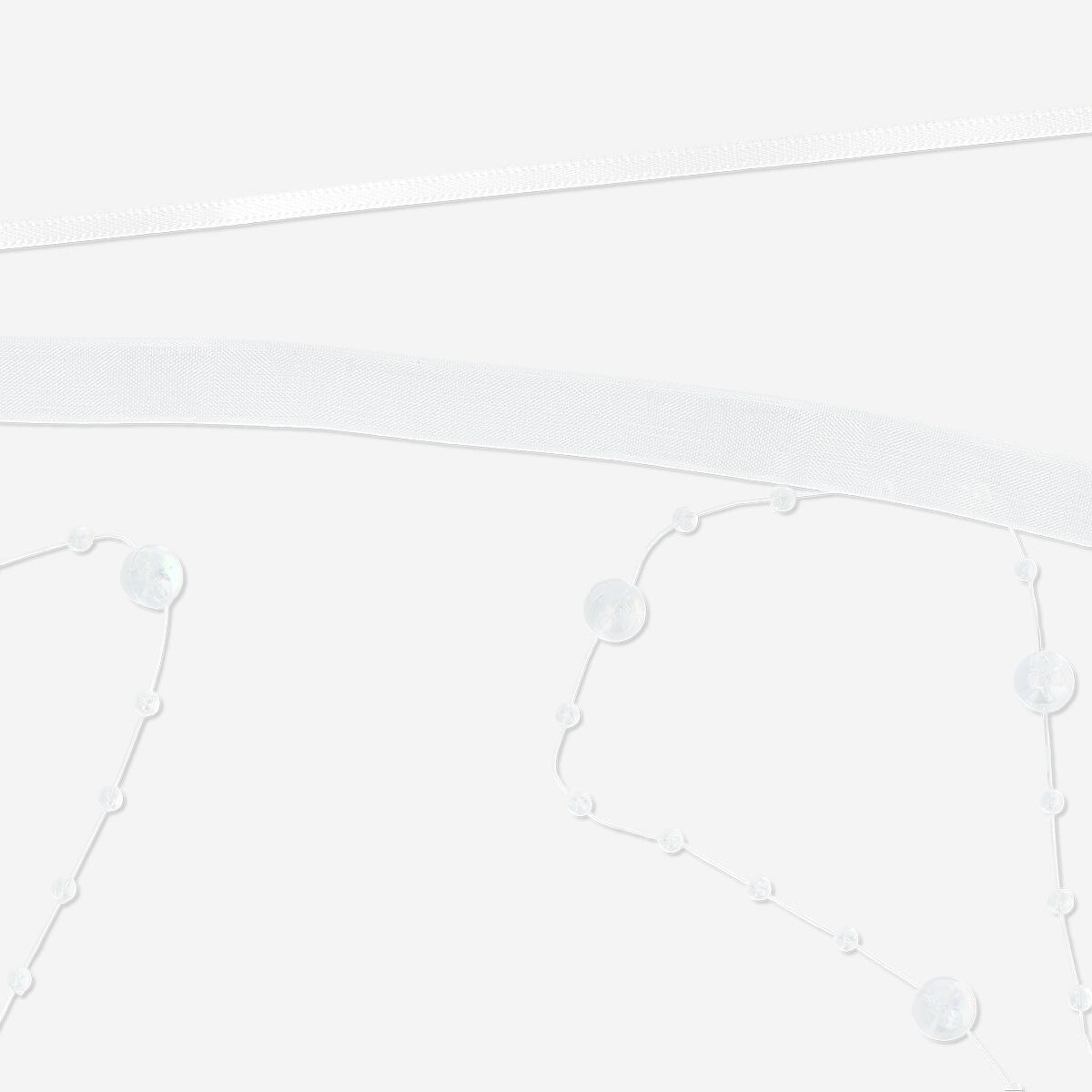 White ribbon with pearls - 2 m Office Flying Tiger Copenhagen 