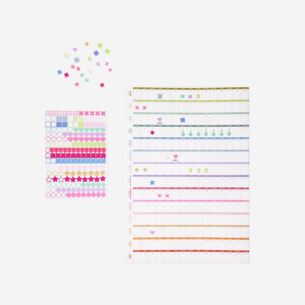 Yearly planner with stickers for hanging Office Flying Tiger Copenhagen 