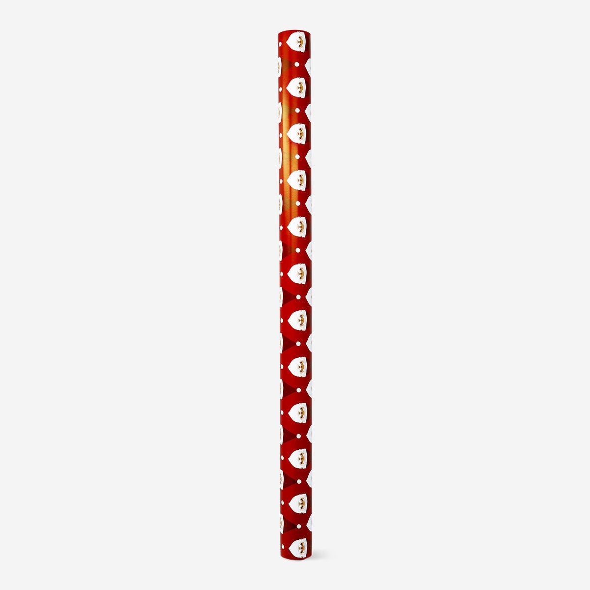 Red and white Santa-themed wrapping paper by Flying Tiger Copenhagen, 400 cm party gift wrap with festive holiday design.