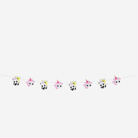 Birthday garland with felt animals - 300 cm