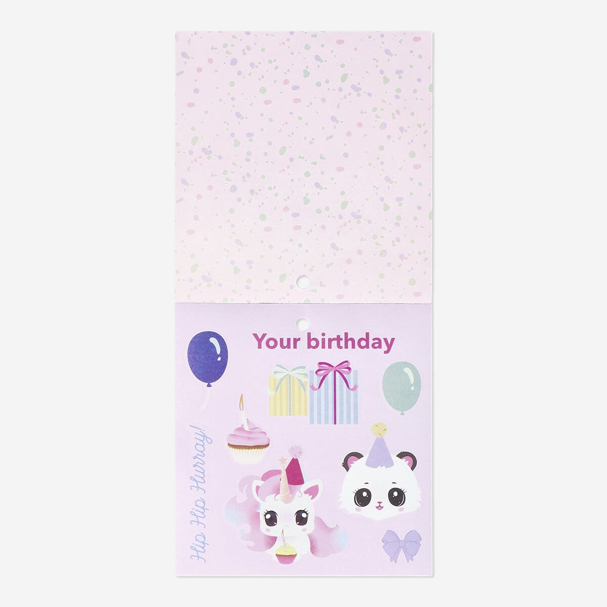 Birthday-themed party sticker book by Flying Tiger Copenhagen featuring colorful stickers and fun designs for celebrations.