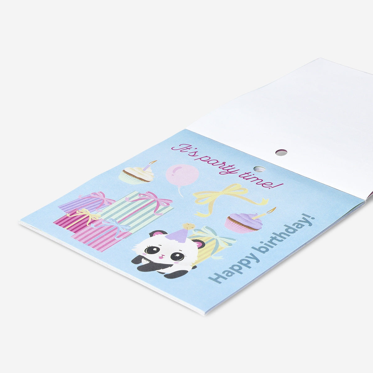 Birthday-themed party sticker book by Flying Tiger Copenhagen featuring colorful stickers for celebrations and decorating.