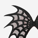 Black angel wings for adults, Flying Tiger Copenhagen party costume accessory, featuring feathered wing design for festive occasions.