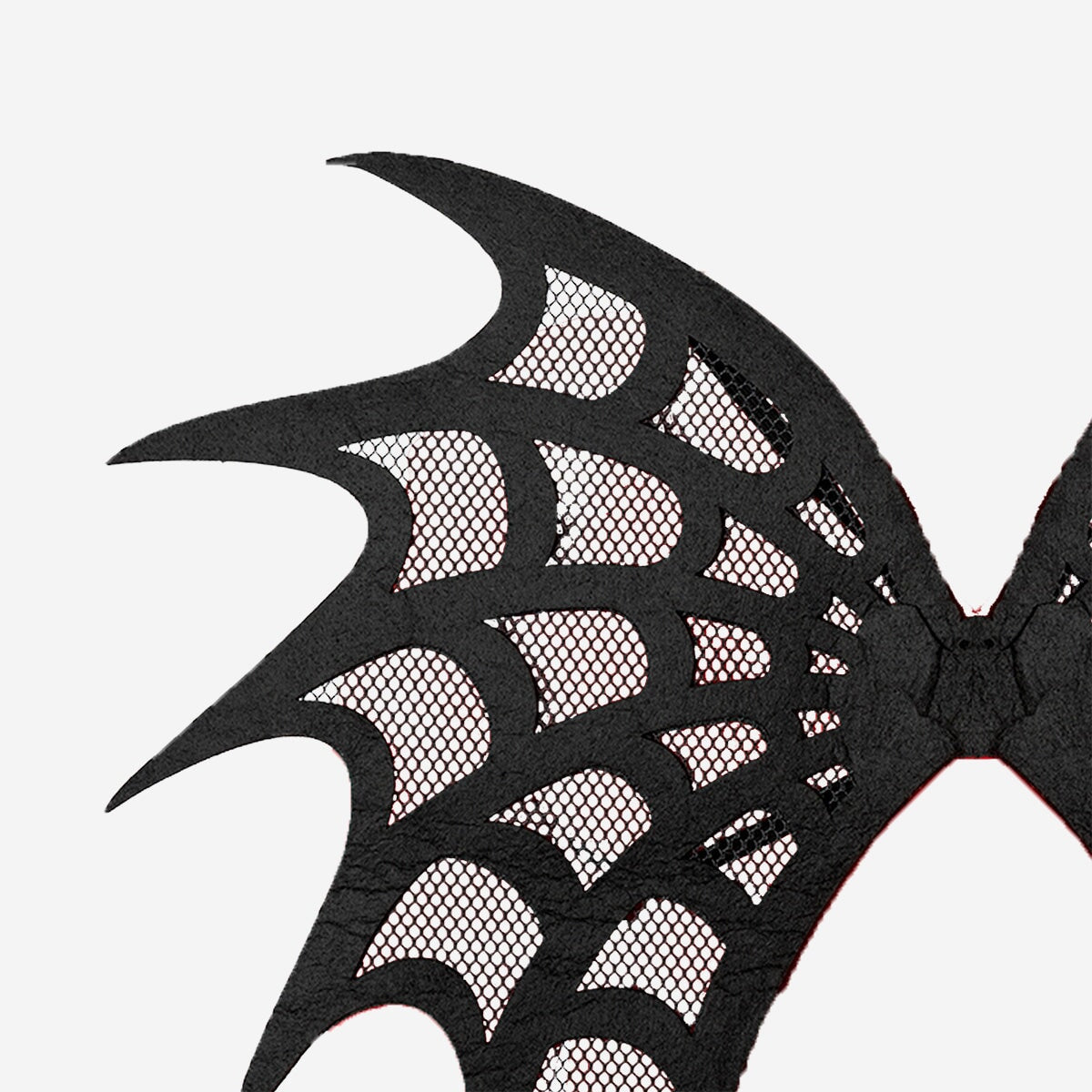 Black angel wings for adults, Flying Tiger Copenhagen party costume accessory, featuring feathered wing design for festive occasions.