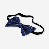 Blue rhinestone bow tie for party wear by Flying Tiger Copenhagen, featuring sparkling embellishments and a classic design.